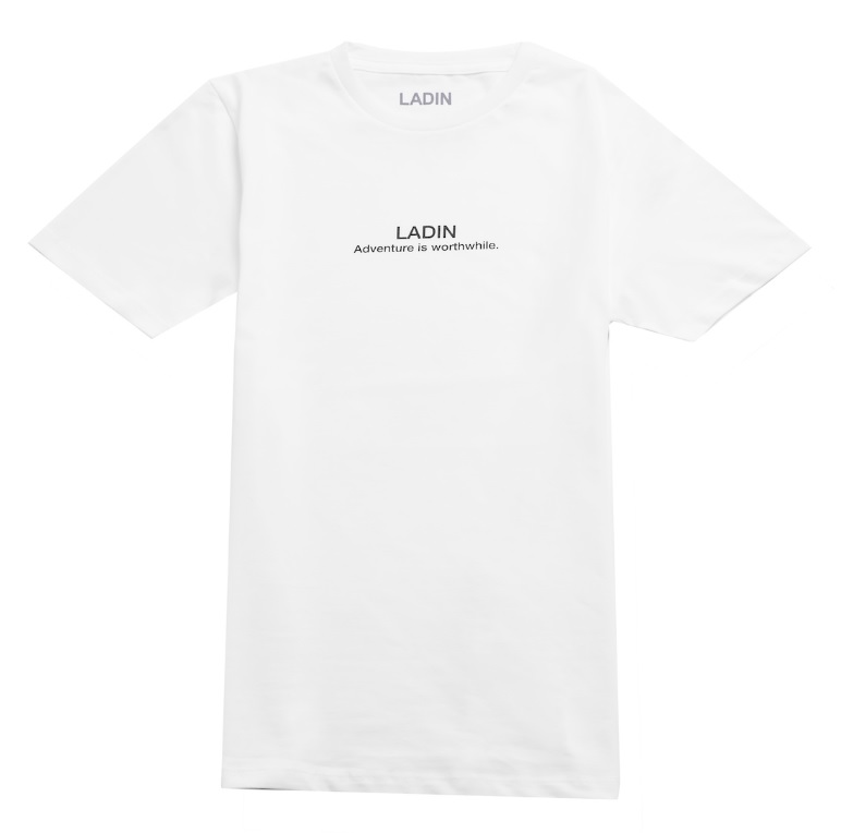 LADIN】LD-CT03/ミニロゴTシャツ/WH/S